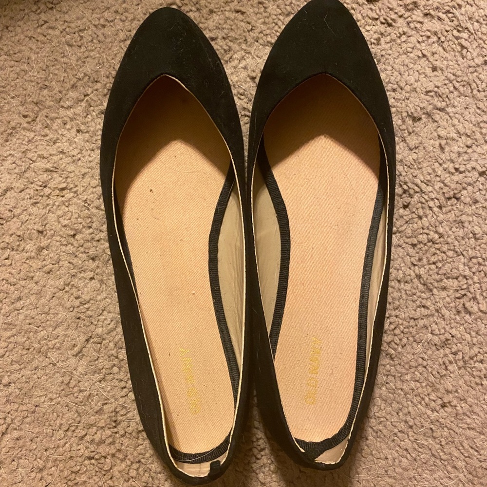 Black flats.